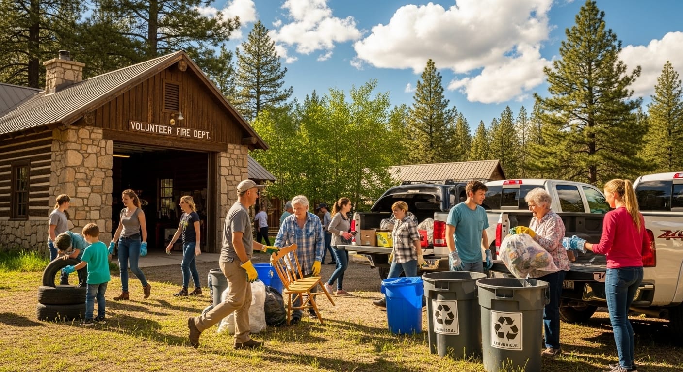 Community recycling and cleanup event in Alpine County