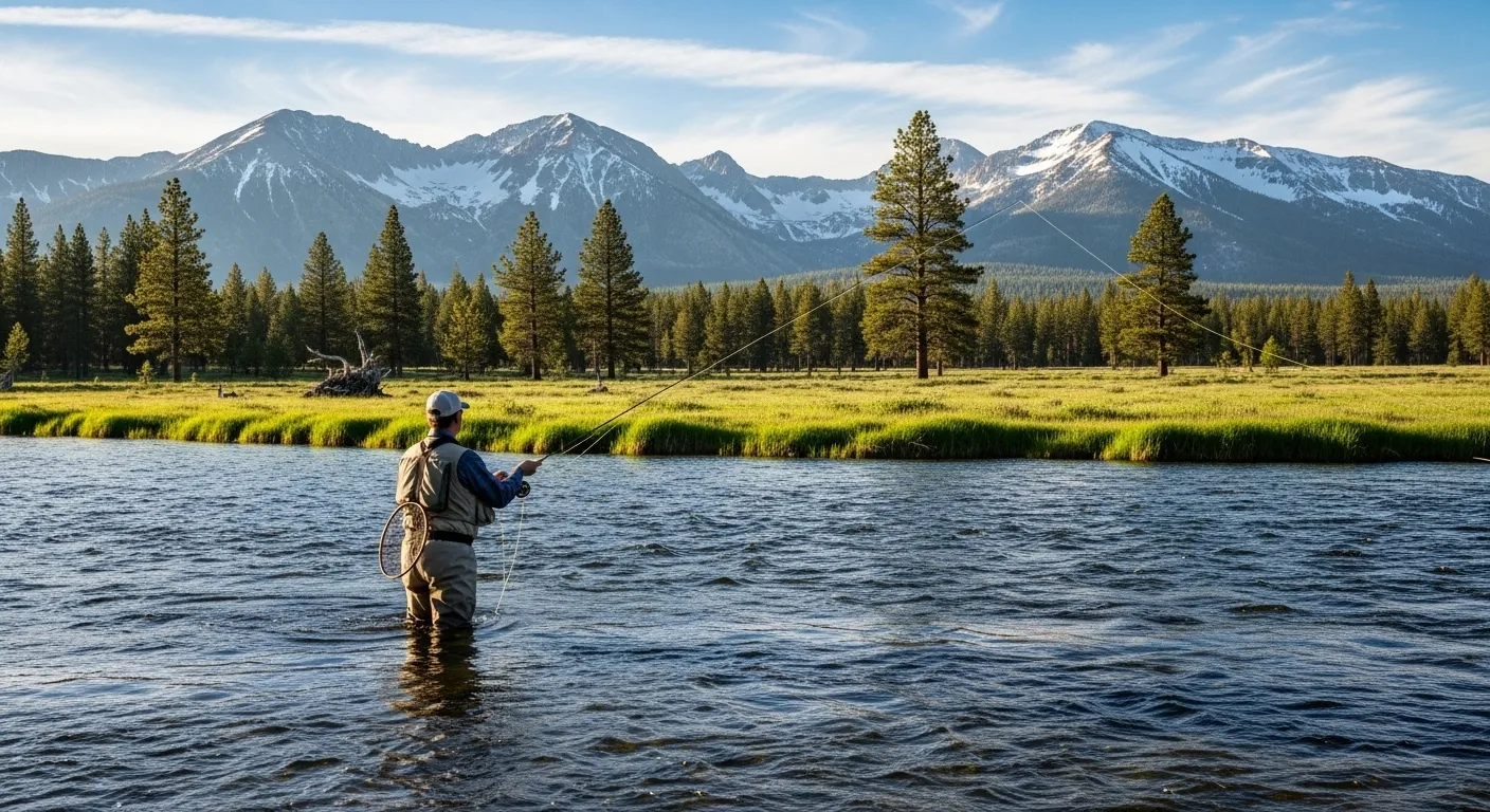 Spring trout fishing near Markleeville in Alpine County