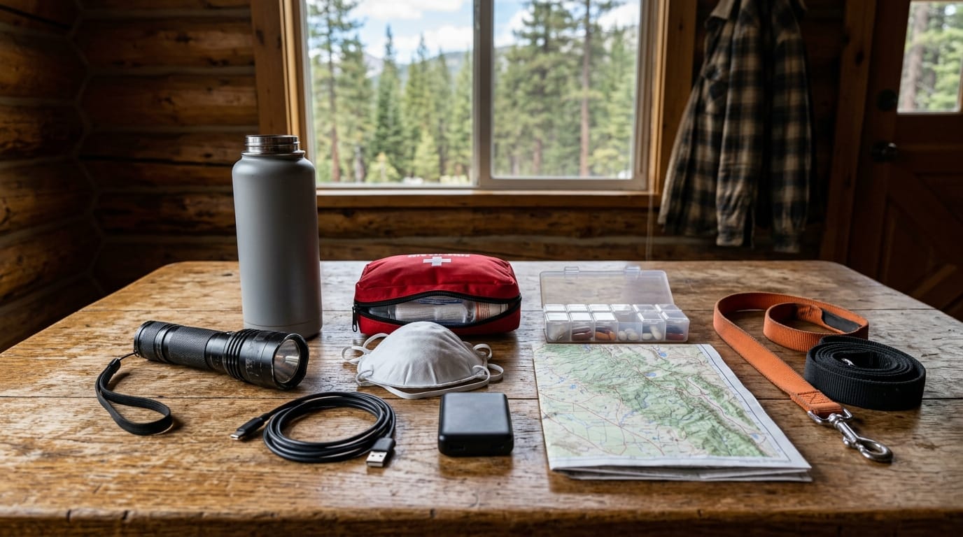 Wildfire go bag supplies for Alpine County residents and visitors