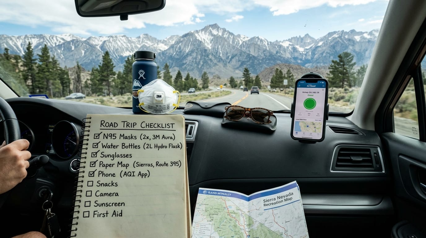 Wildfire smoke road trip checklist for Alpine County travelers